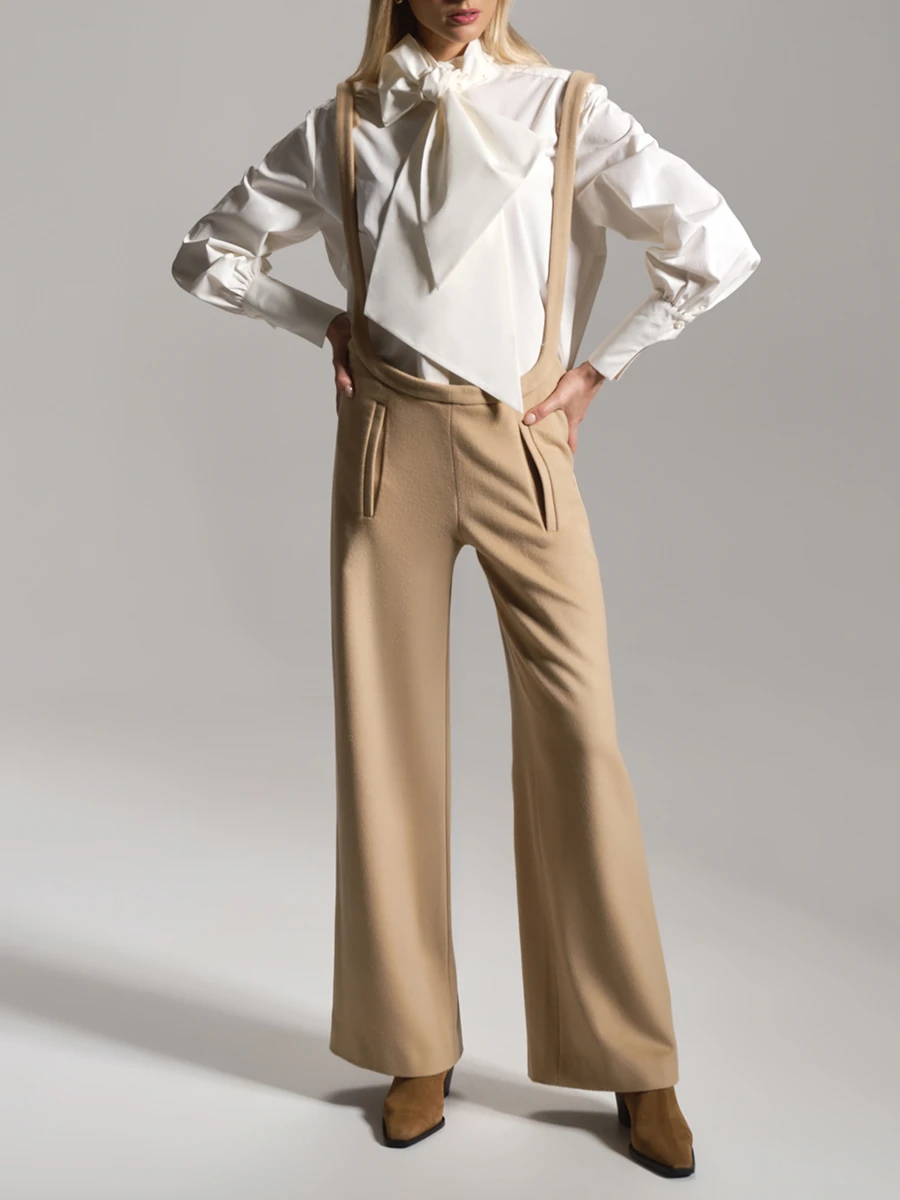 Брюки-овероллы шерстяные