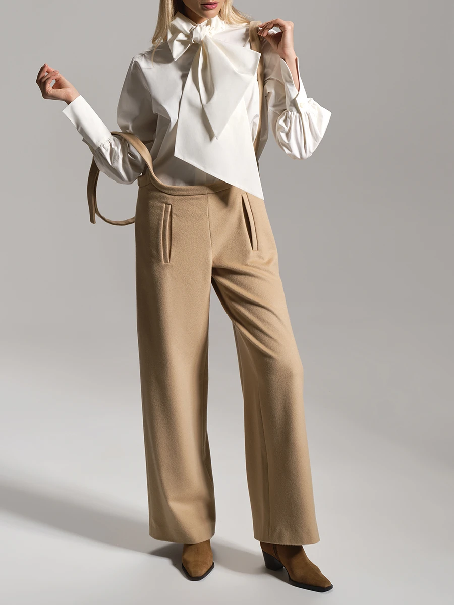 Брюки-овероллы шерстяные