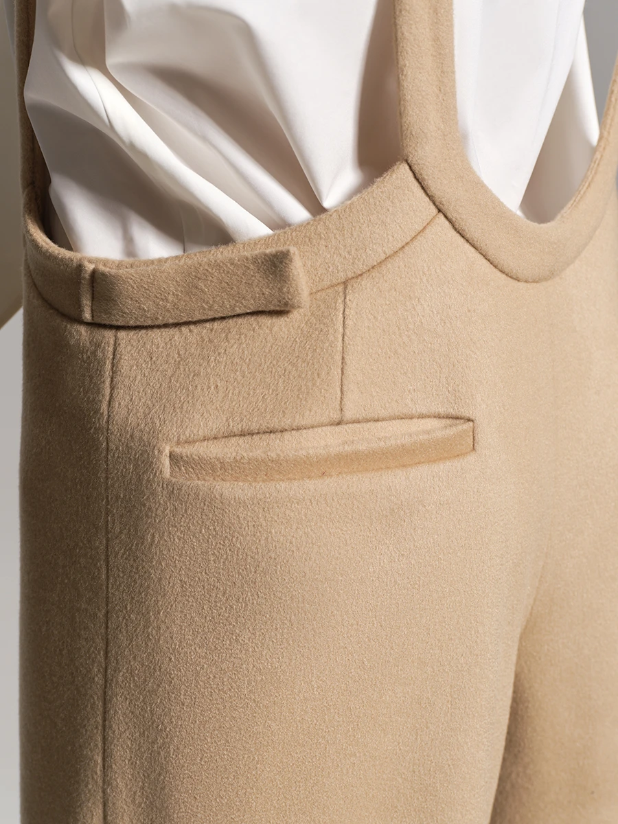 Брюки-овероллы шерстяные