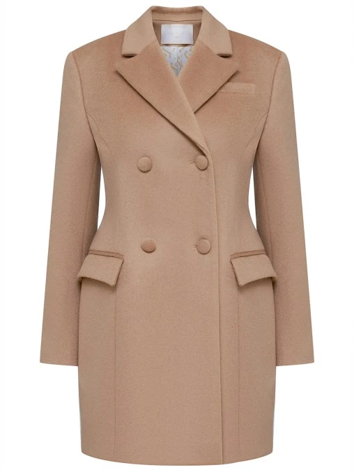 Пальто-жакет из шерсти и кашемира AMMONIT