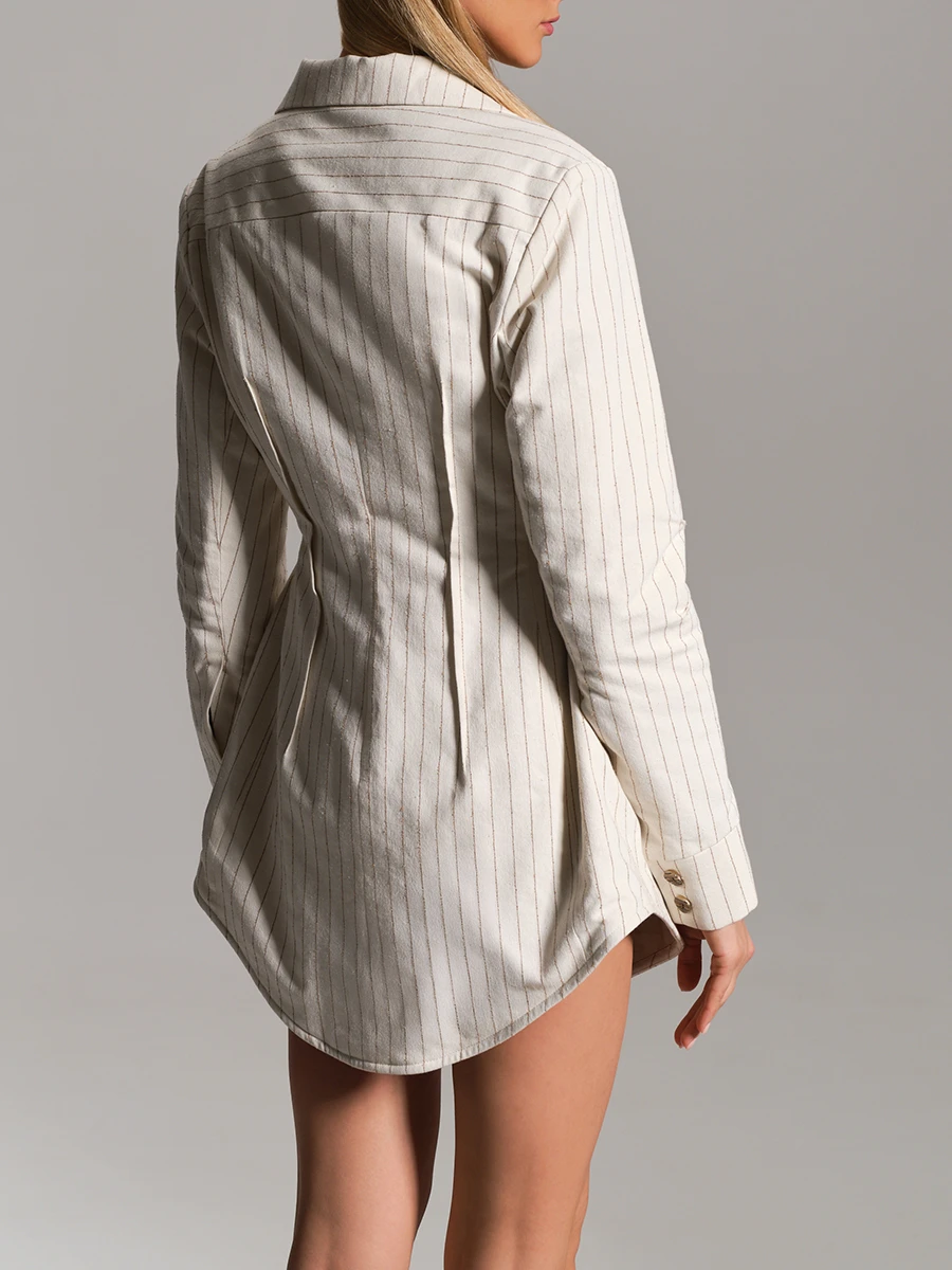 Платье-рубашка в полоску