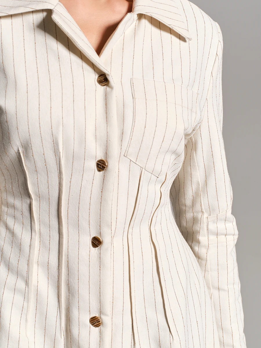 Платье-рубашка в полоску