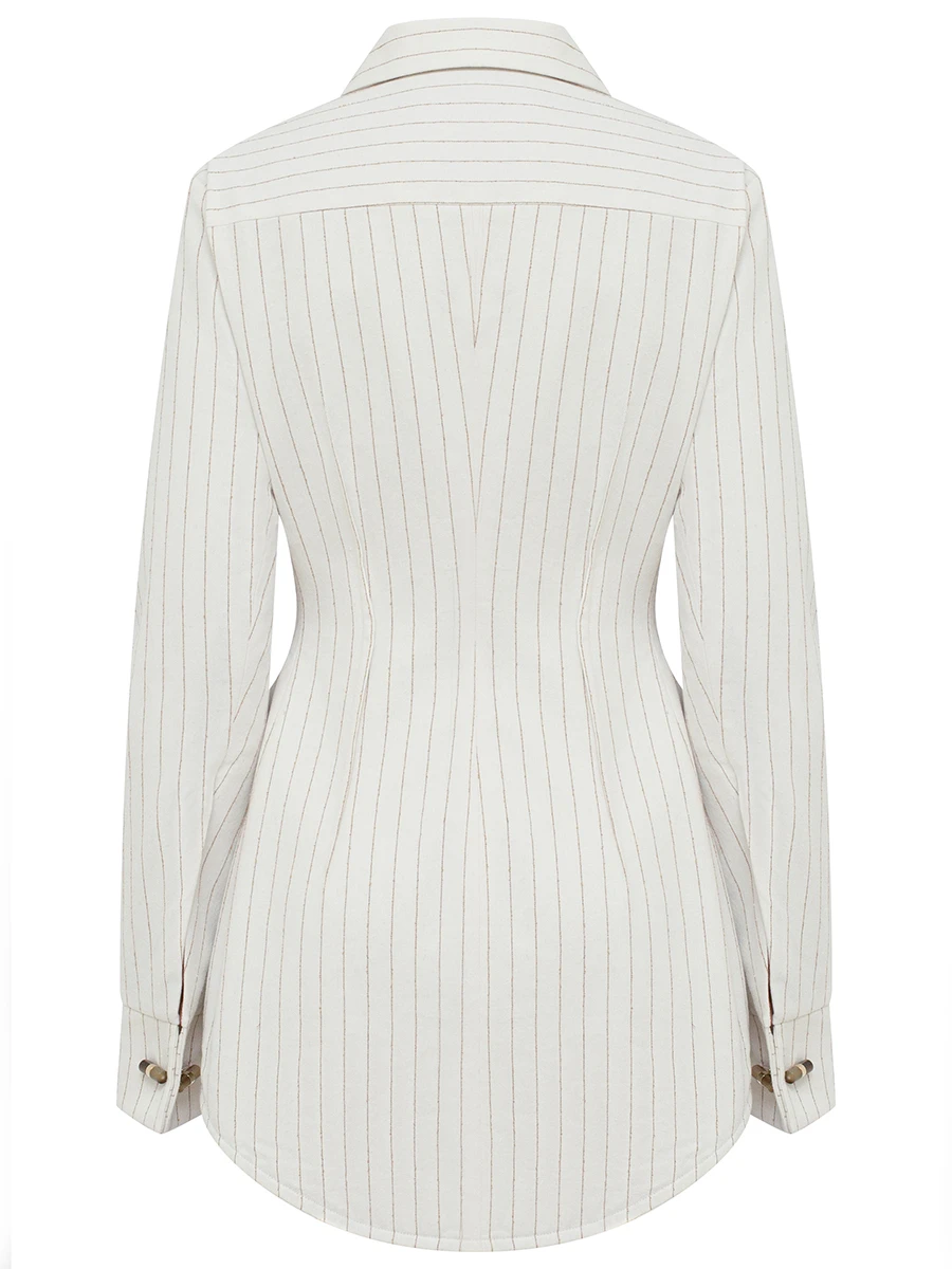 Платье-рубашка в полоску