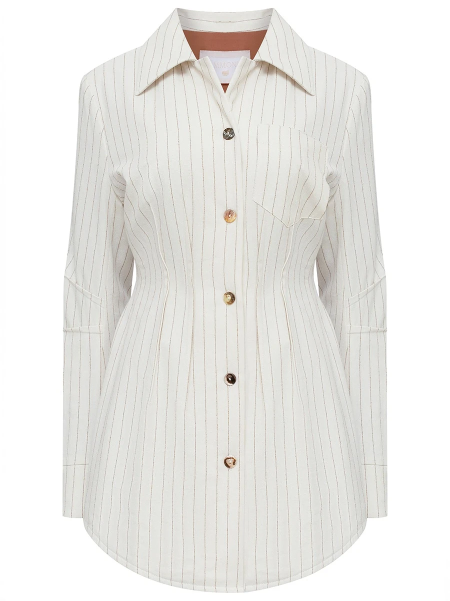 Платье-рубашка в полоску