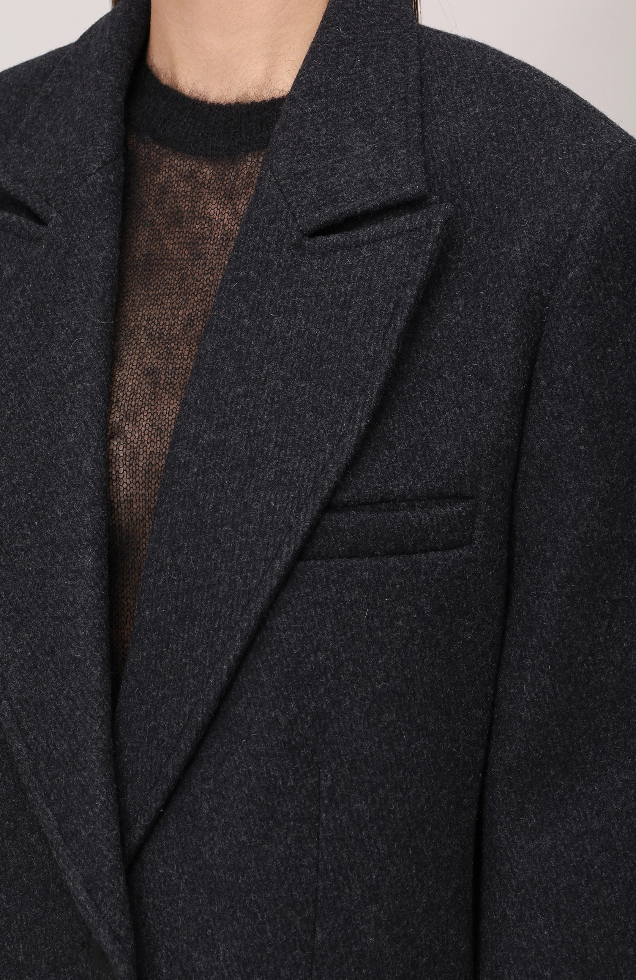 Полупальто шерстяное