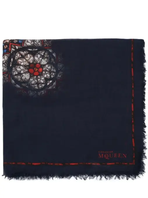 Палантин с принтом ALEXANDER MCQUEEN
