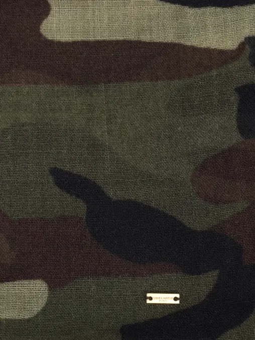 Палантин шерстяной SAINT LAURENT