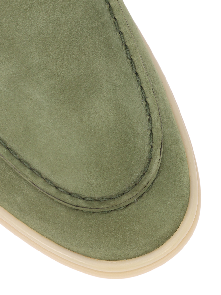 Лоферы замшевые