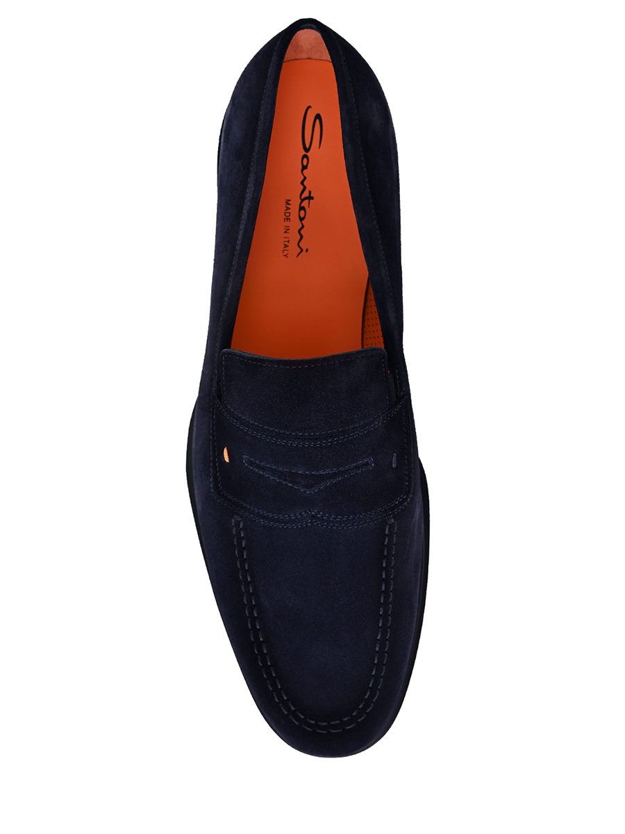 Лоферы замшевые