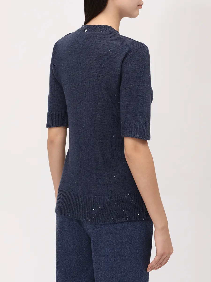 Джемпер шерстяной с пайетками