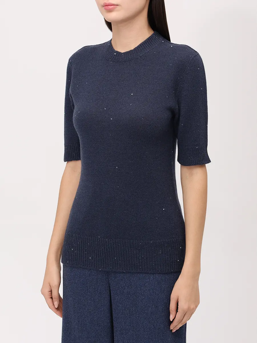 Джемпер шерстяной с пайетками