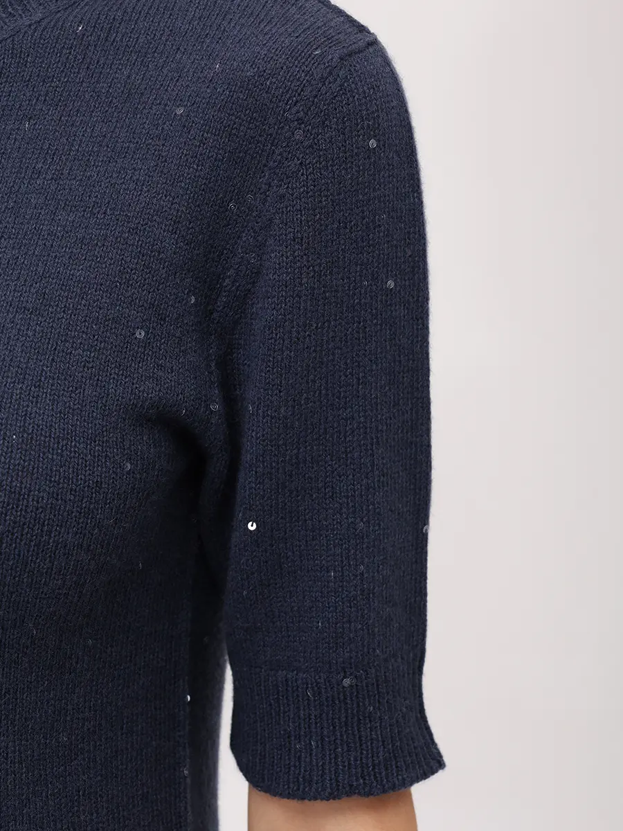 Джемпер шерстяной с пайетками