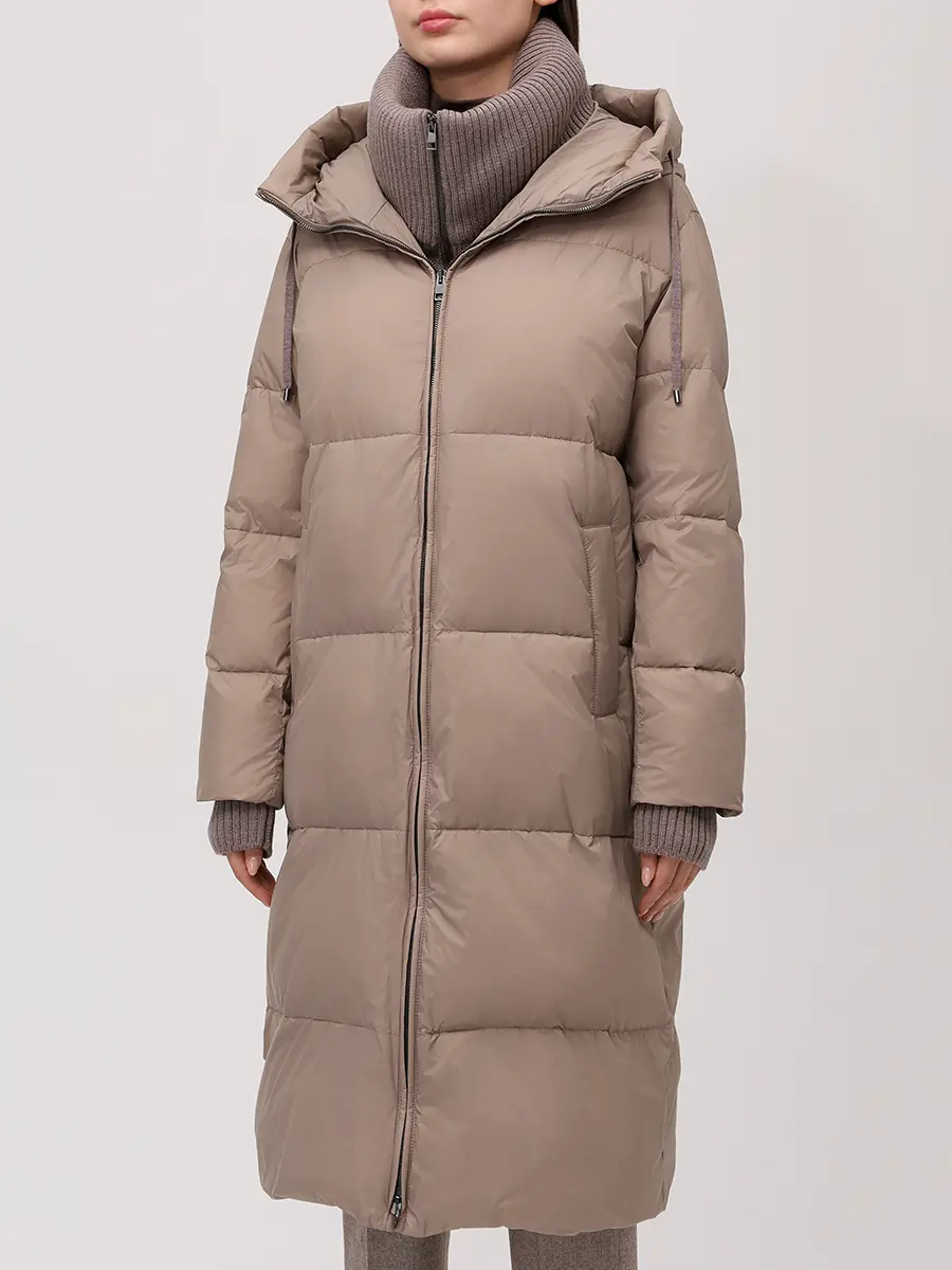 Куртка стеганая с шапкой