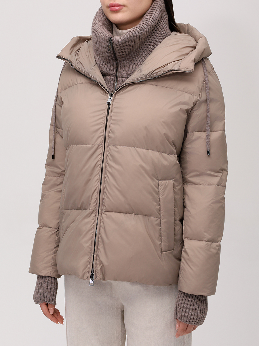 Куртка стеганая с шапкой