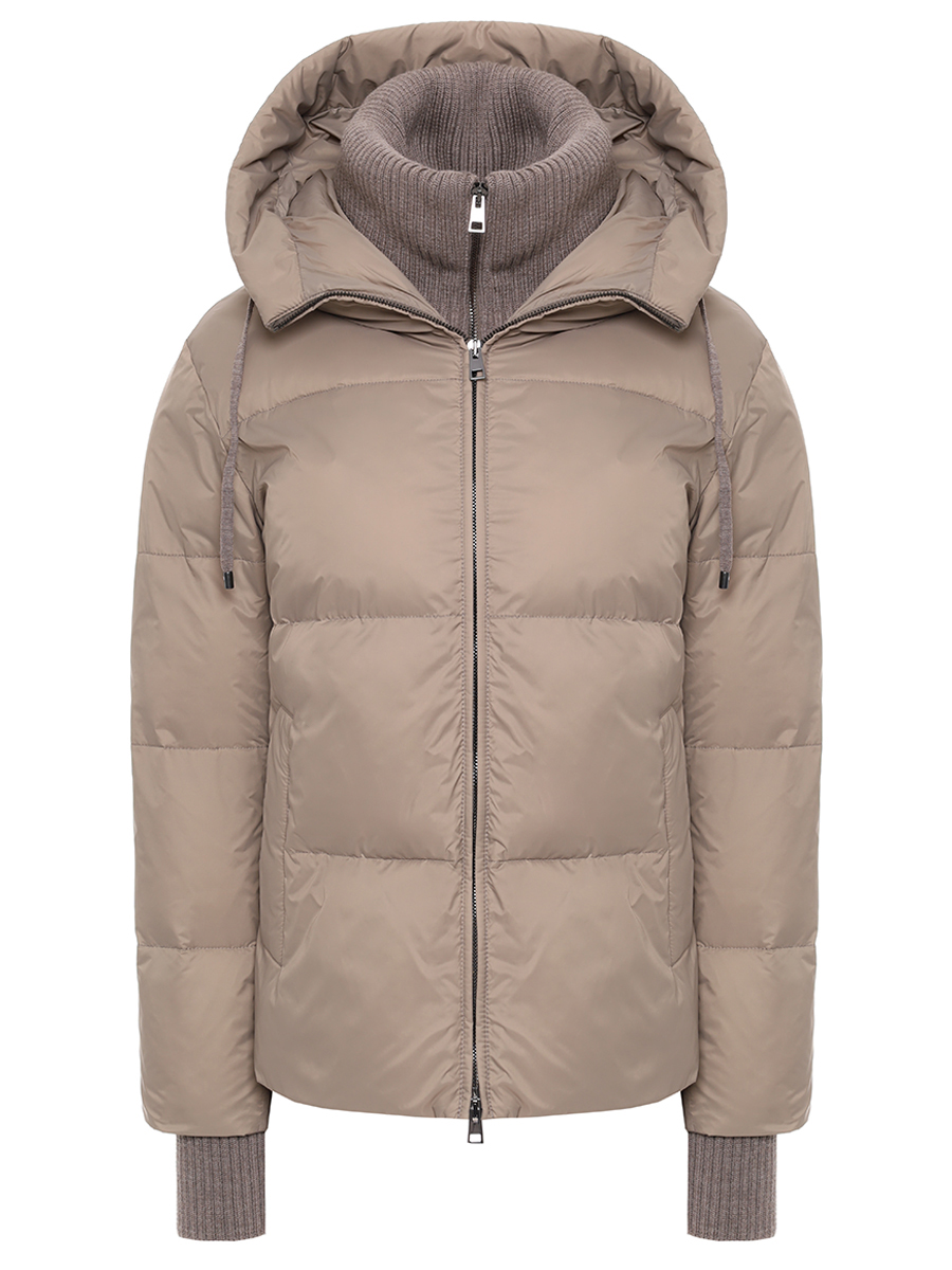 Куртка стеганая с шапкой