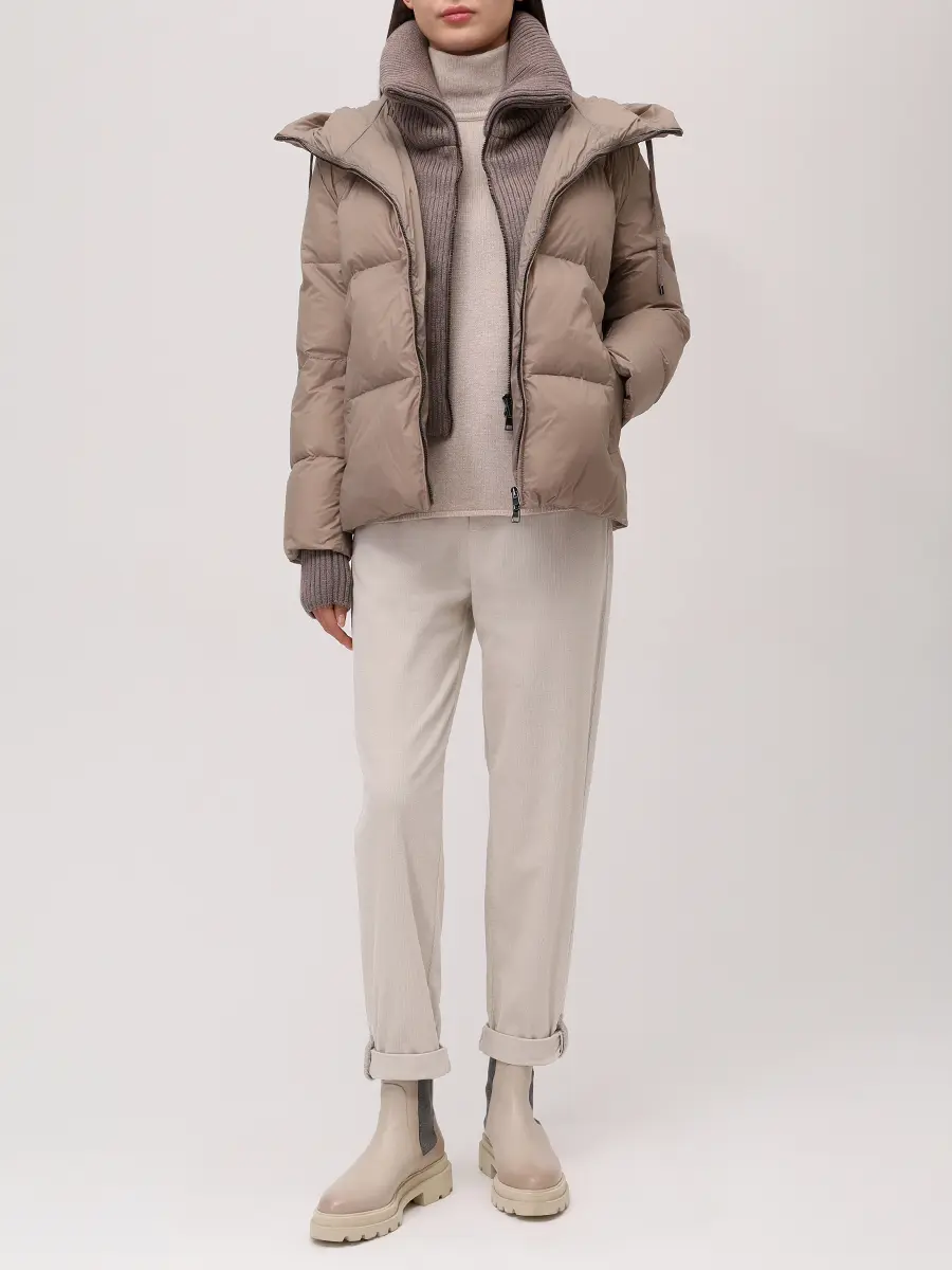 Куртка стеганая с шапкой