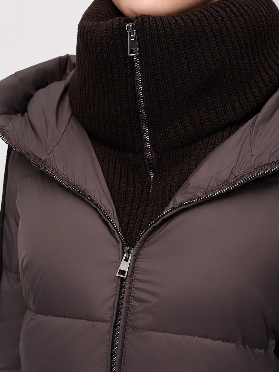 Куртка стеганая с шапкой