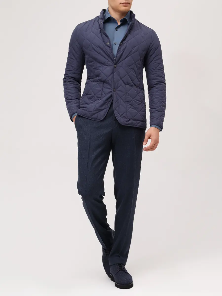 Рубашка Regular Fit из хлопка и шелка