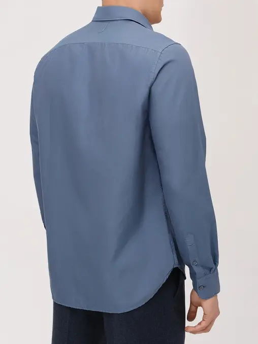 Рубашка Regular Fit из хлопка и шелка CANALI