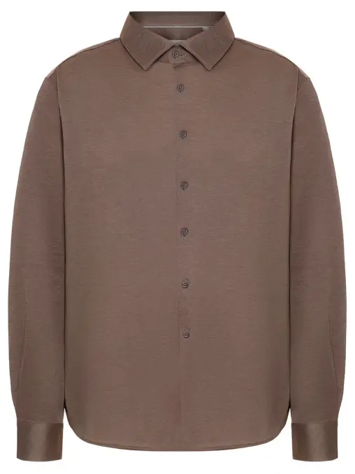 Рубашка Regular Fit из лиоцелла и хлопка CANALI