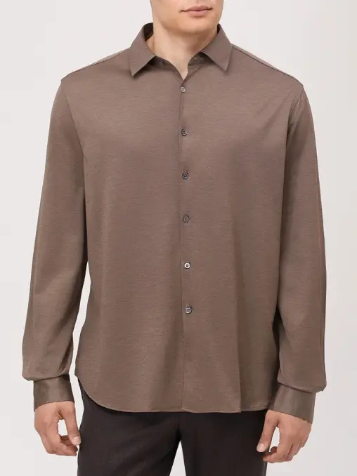 Рубашка Regular Fit из лиоцелла и хлопка CANALI