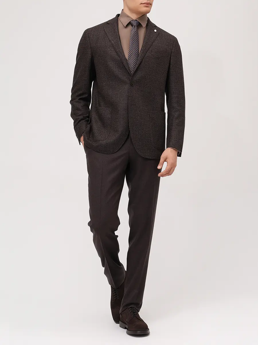 Рубашка Regular Fit из хлопка и шелка