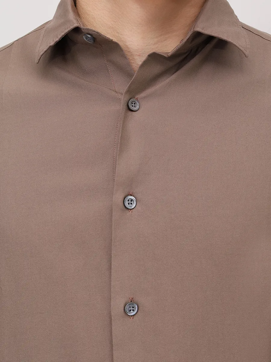 Рубашка Regular Fit из хлопка и шелка