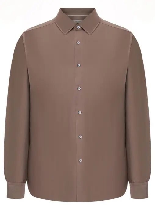 Рубашка Regular Fit из хлопка и шелка CANALI