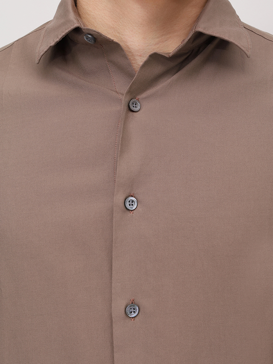 Рубашка Regular Fit из хлопка и шелка