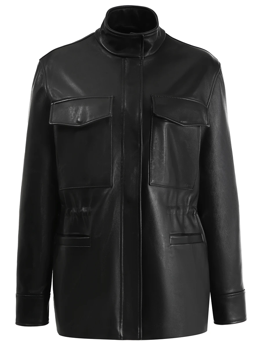 Парка кожаная