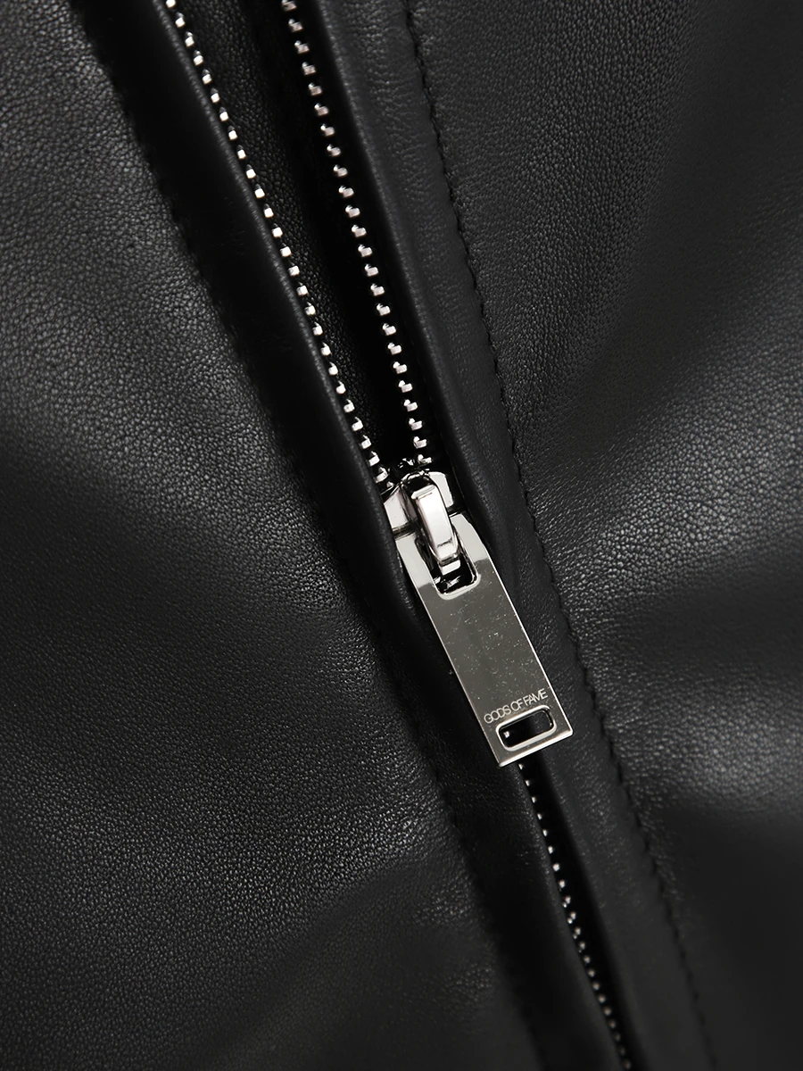 Бомбер кожаный