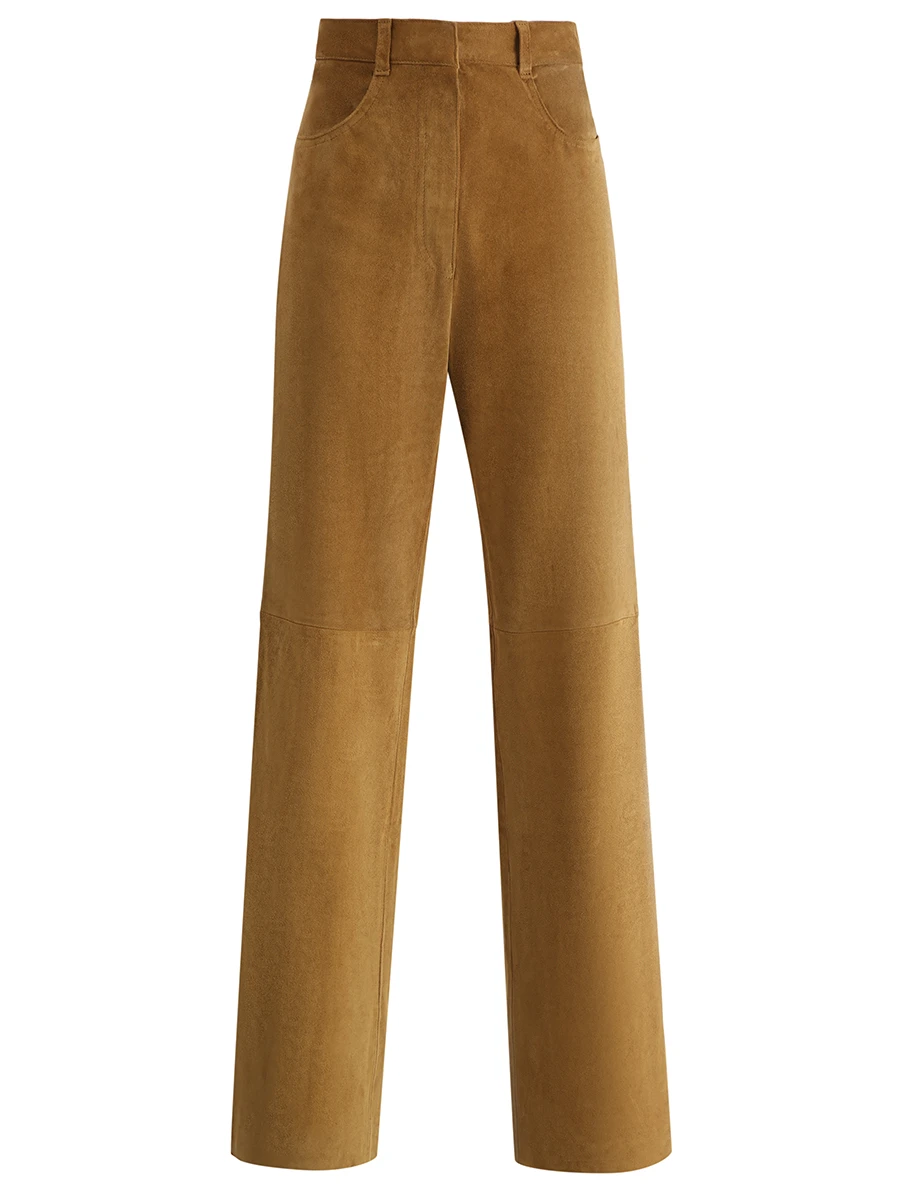 Брюки из замши