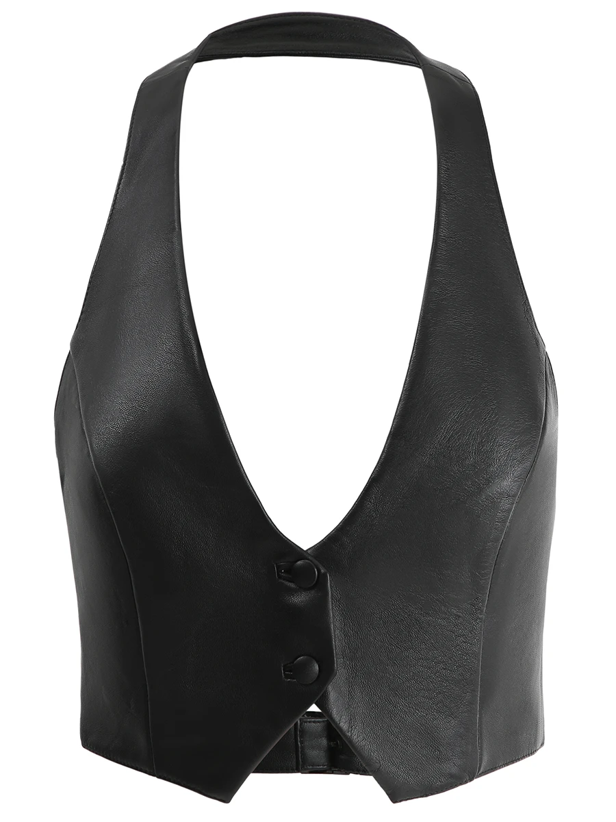 Жилет кожаный