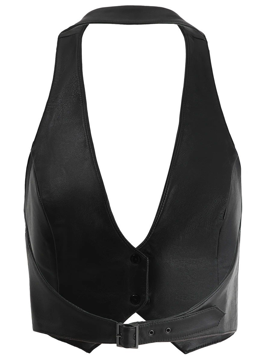 Жилет кожаный