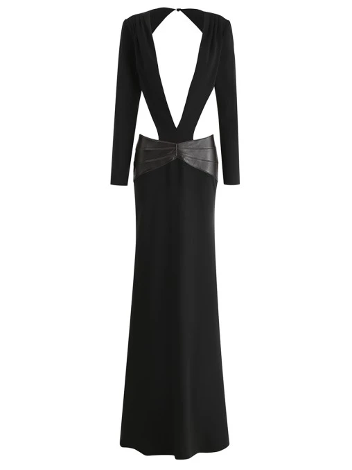 Платье из вискозы и кожи GODS OF FAME