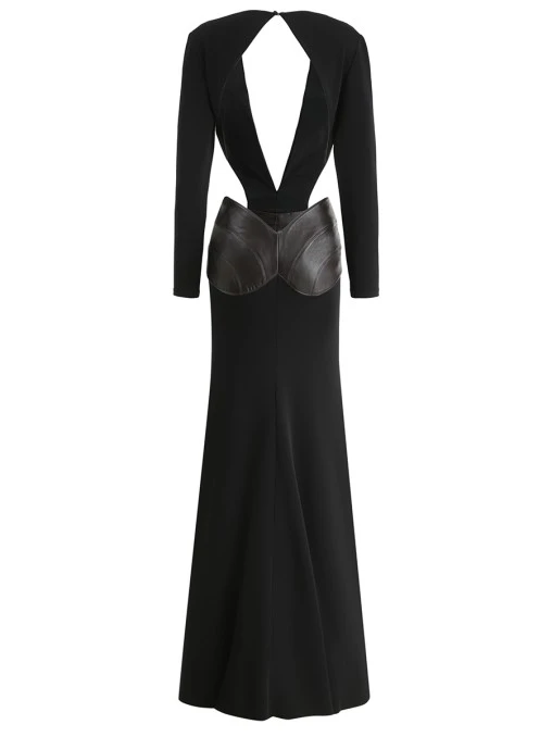 Платье из вискозы и кожи GODS OF FAME