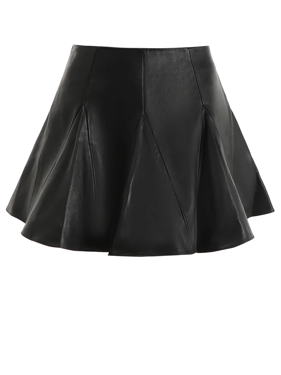 Юбка кожаная