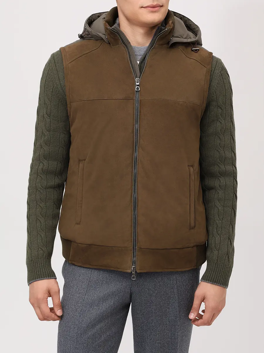 Жилет замшевый