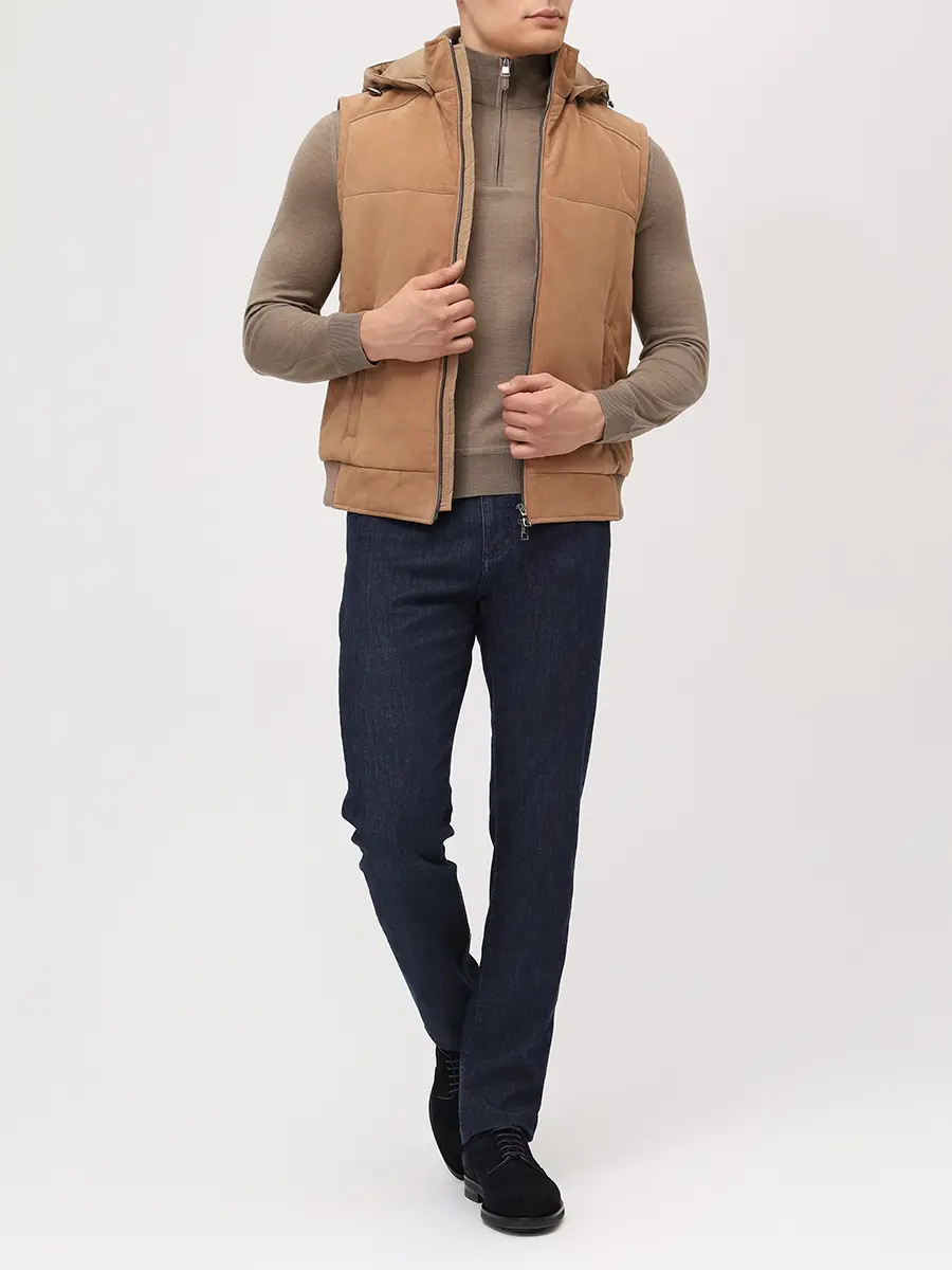 Жилет замшевый