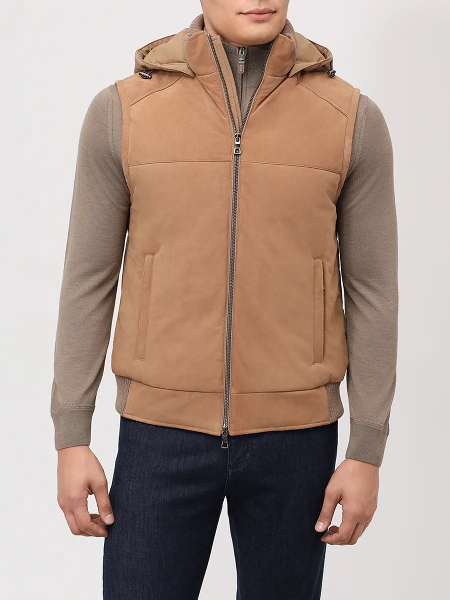 Жилет замшевый