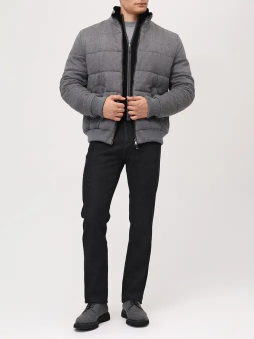 Куртка кашемировая с меховой отделкой SUIT FACTORY