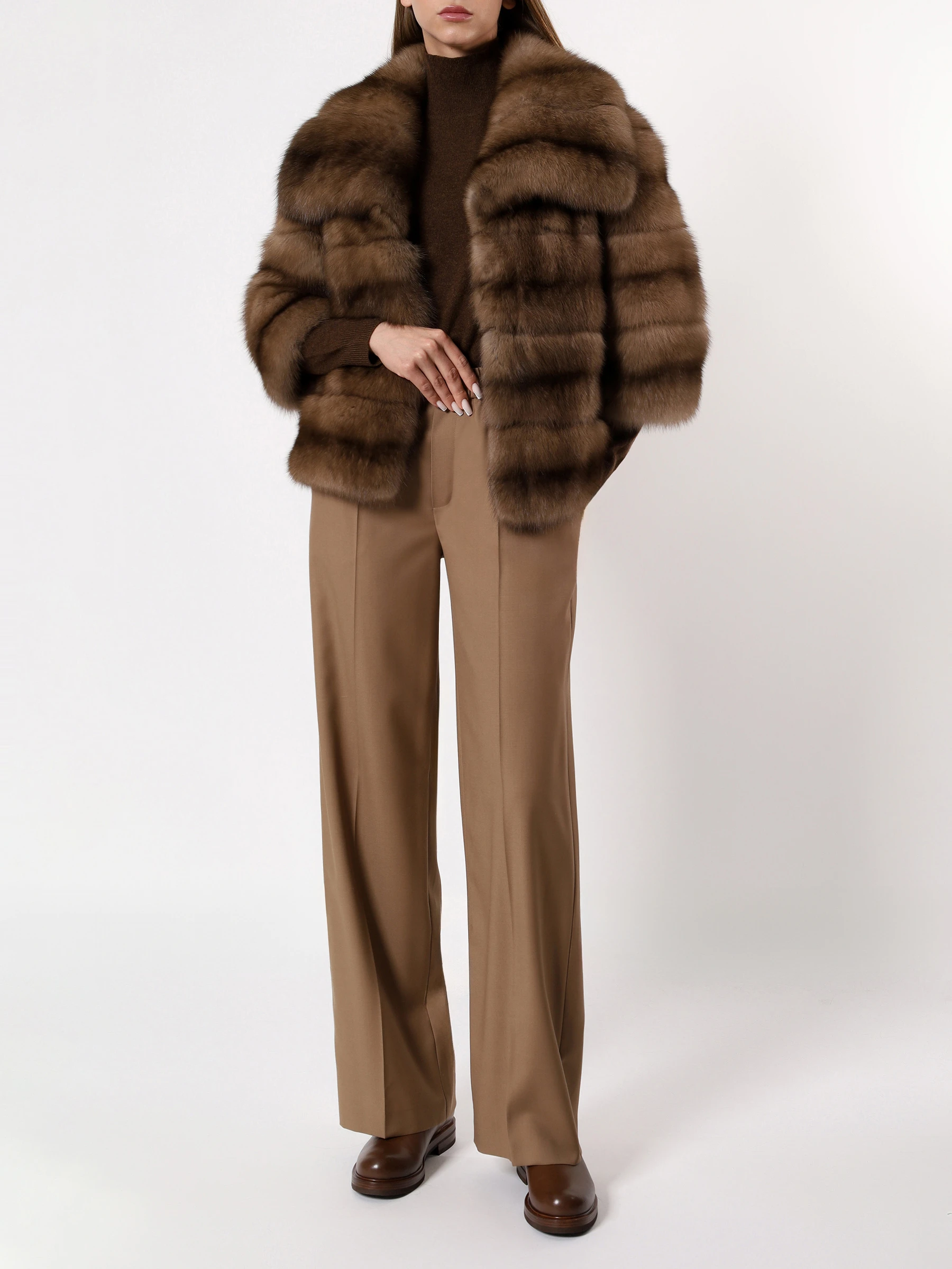 Полушубок «Санса» соболиный