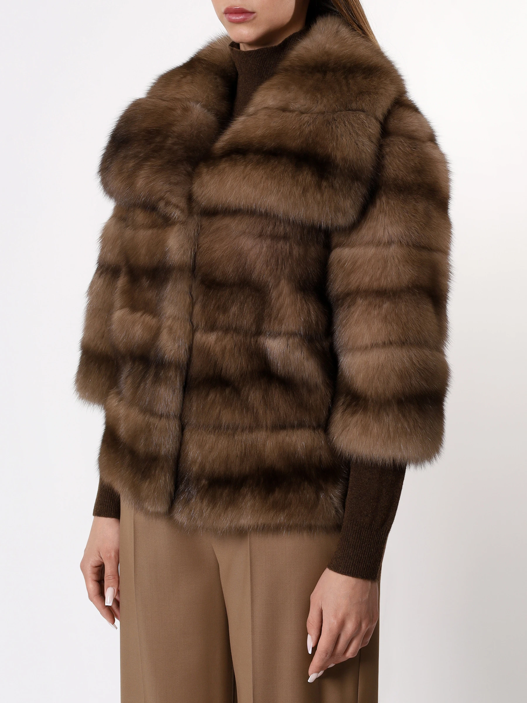 Полушубок «Санса» соболиный