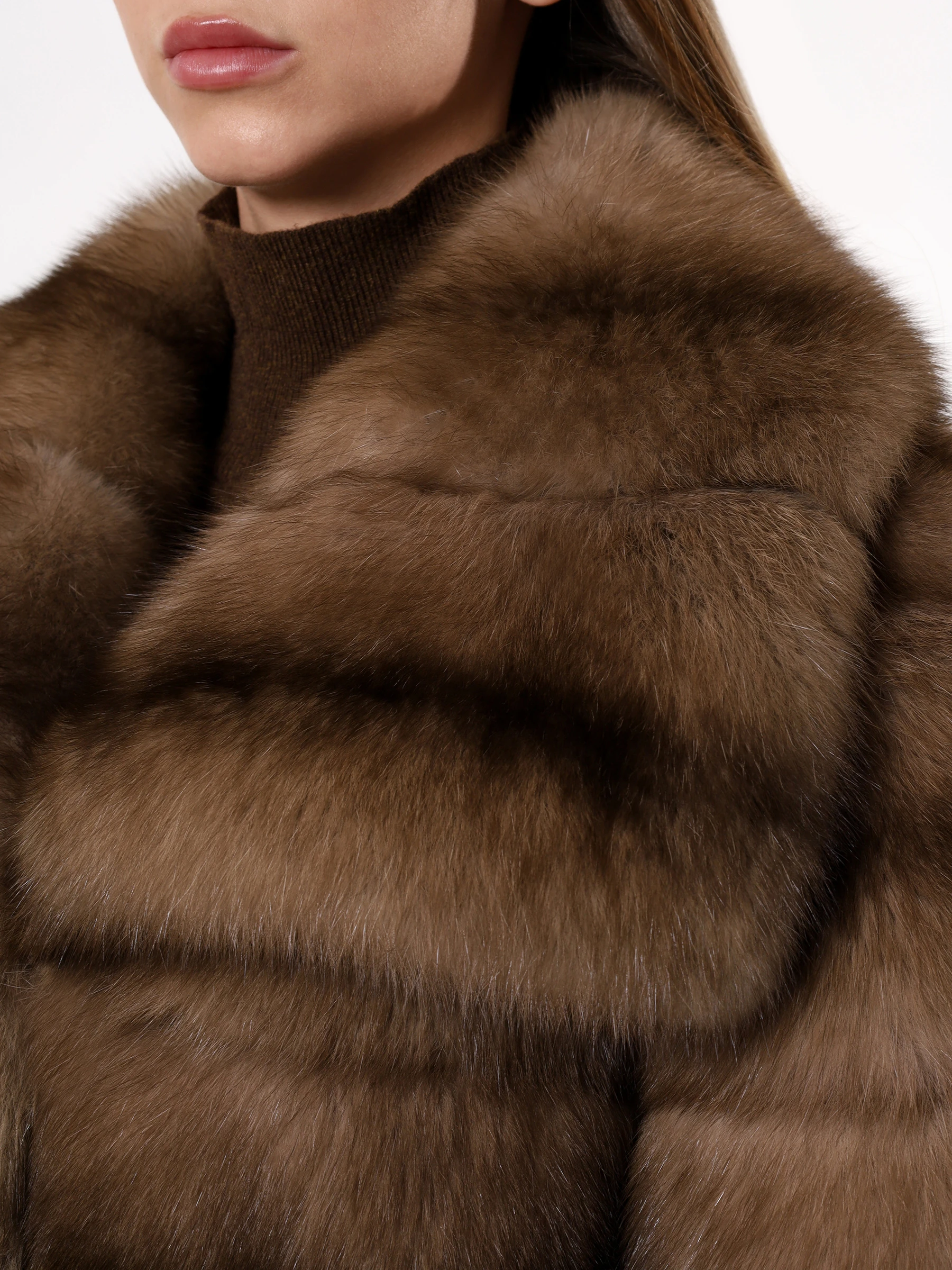 Полушубок «Санса» соболиный