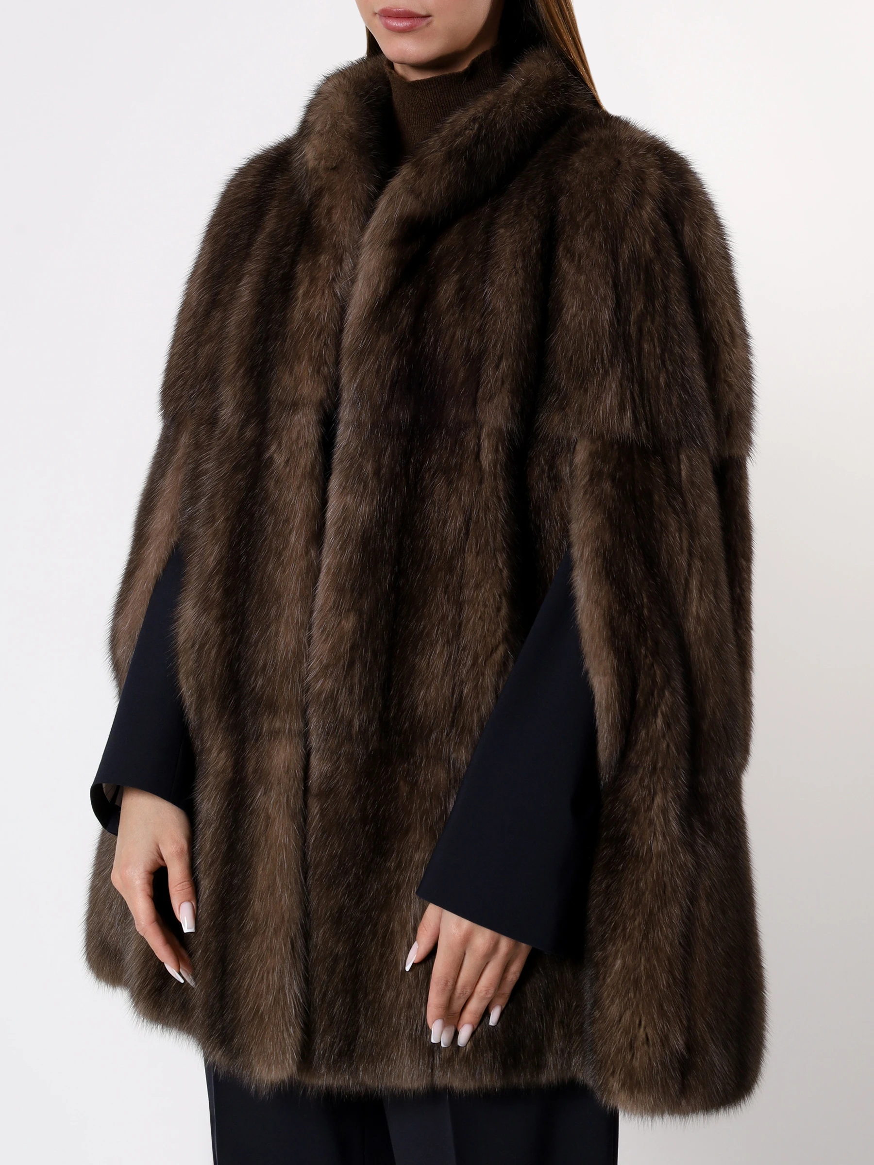 Шуба-кейп соболиная