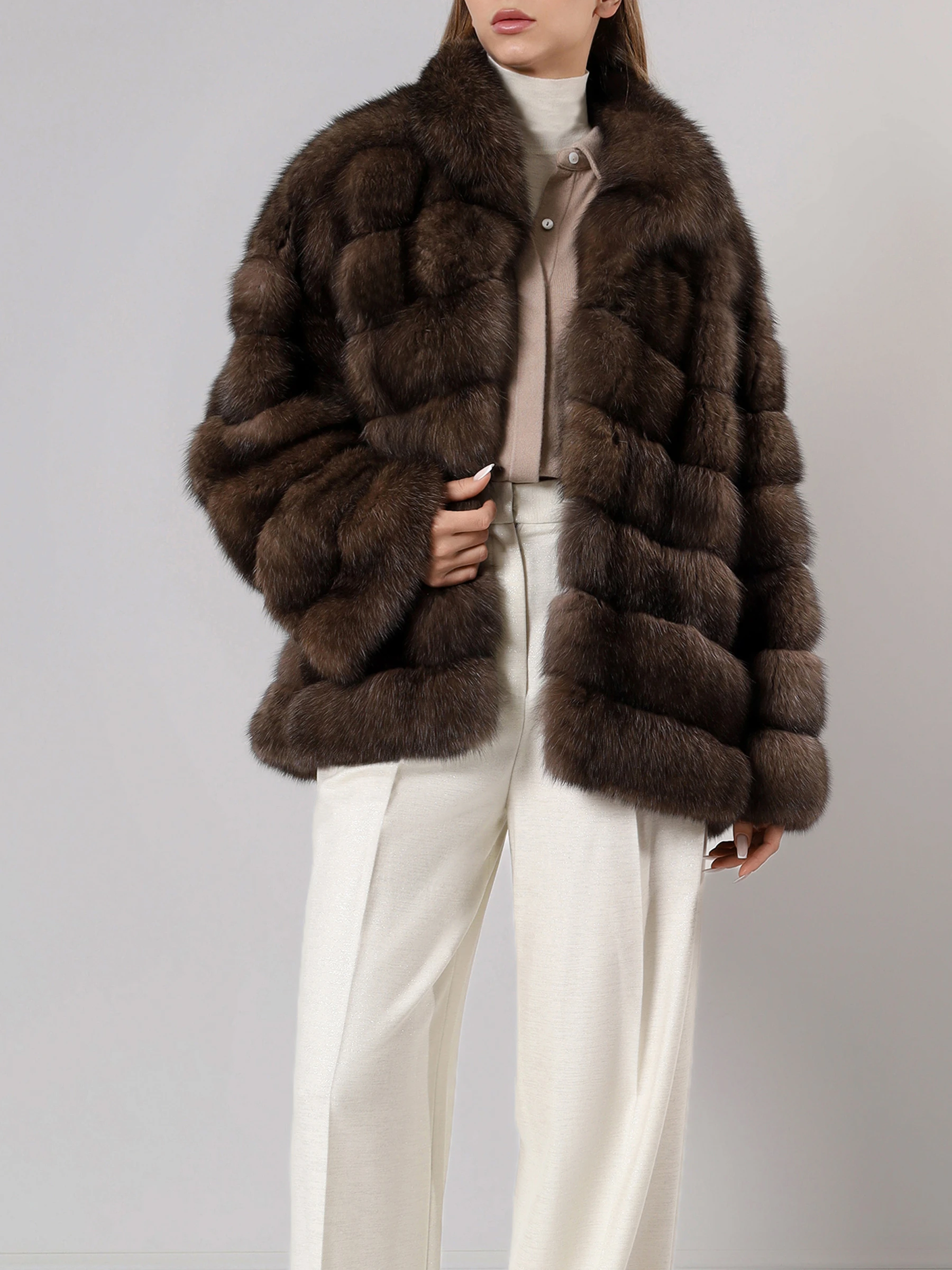 Полушубок «Вивиан» соболиный