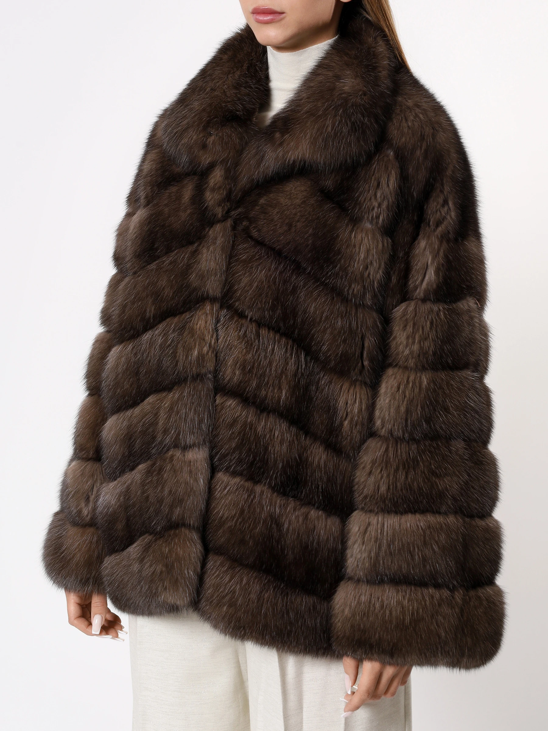 Полушубок «Вивиан» соболиный