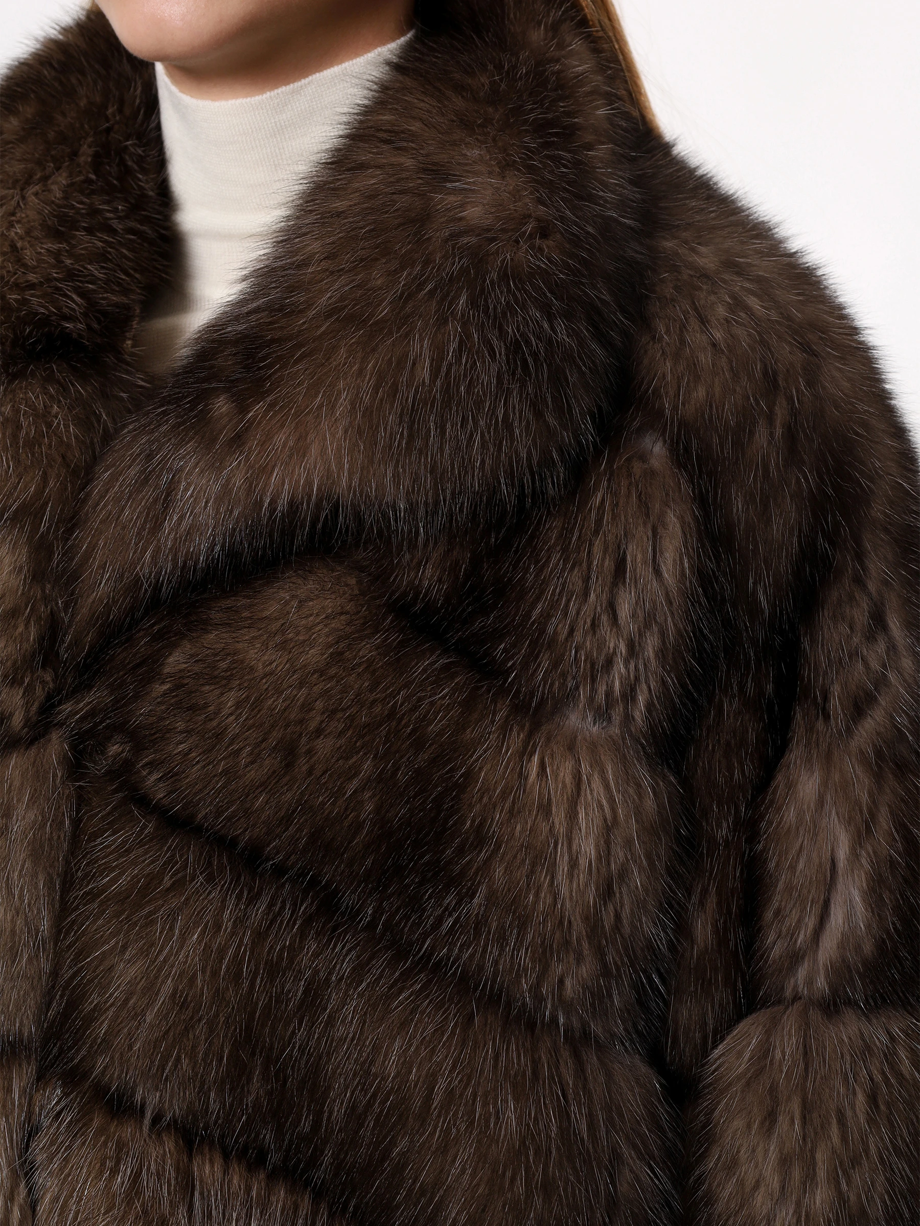 Полушубок «Вивиан» соболиный