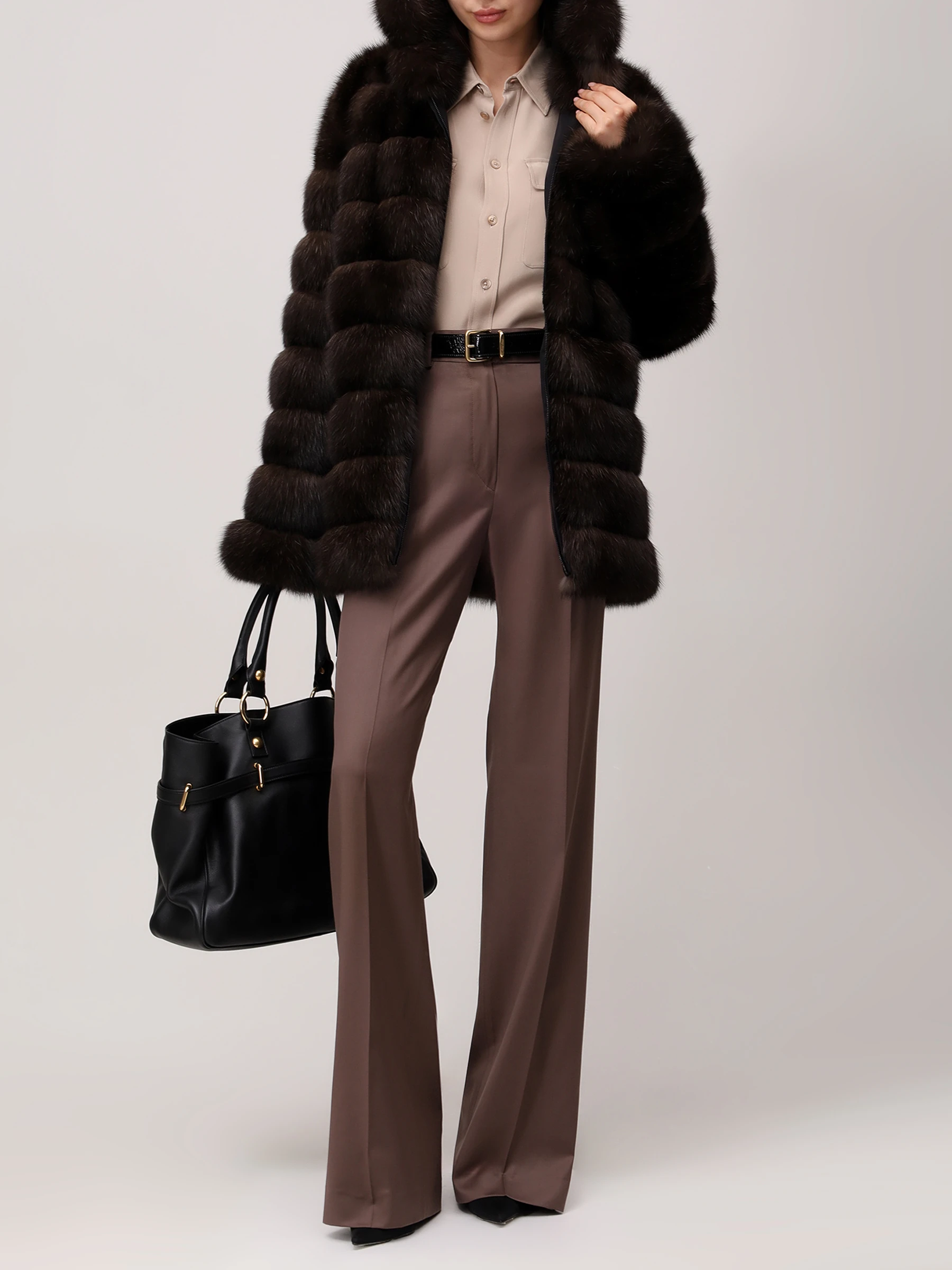 Полушубок «Даниэлла» соболиный