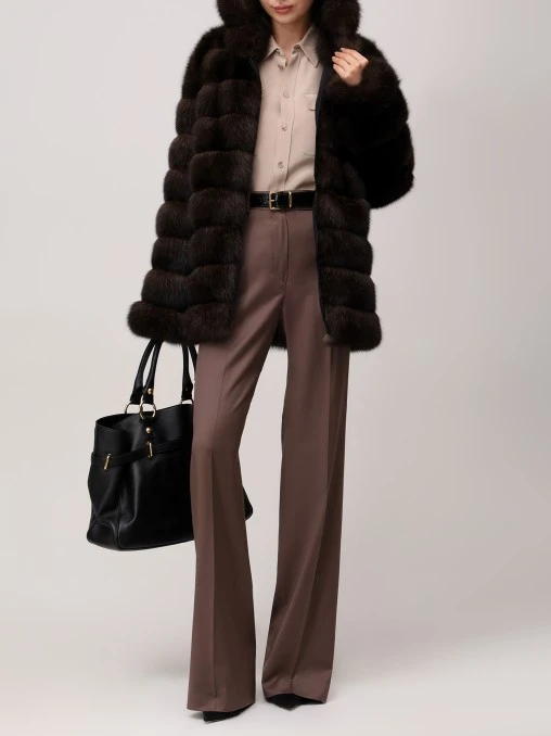 Полушубок «Даниэлла» соболиный AMELI